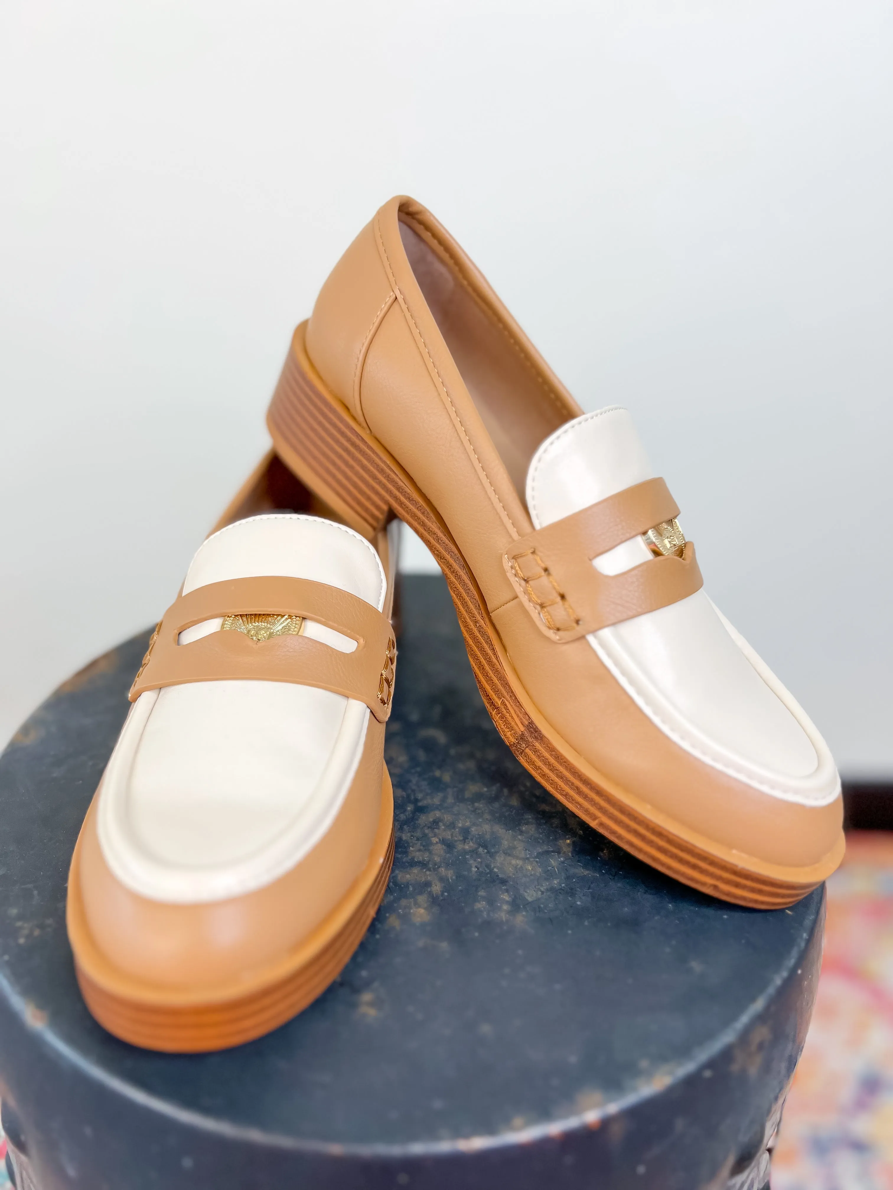 Porter Casual Loafer - Bone/Camel Cow Loafers