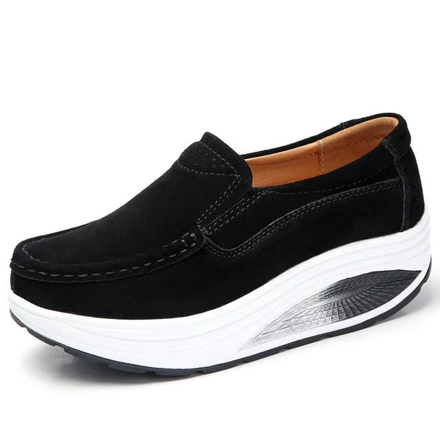 USS Shoes Infinity Women's Platform Shoes Cream Loafers