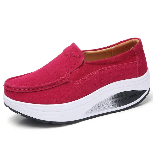 USS Shoes Infinity Women's Platform Shoes 1950s Penny Loafers