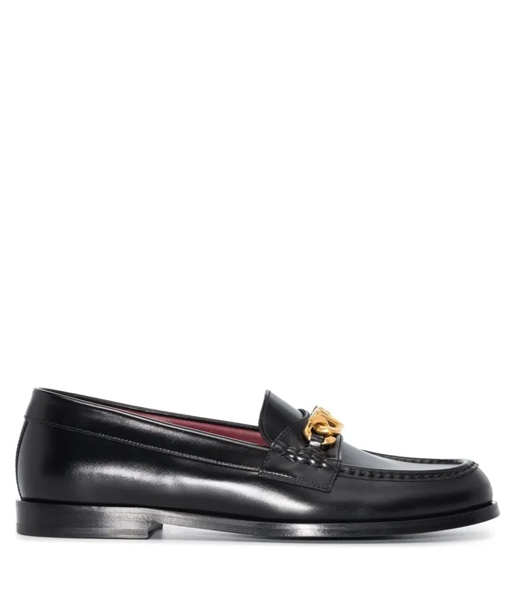 Huaraches Loafers Valentino Garavani VLogo leather loafers