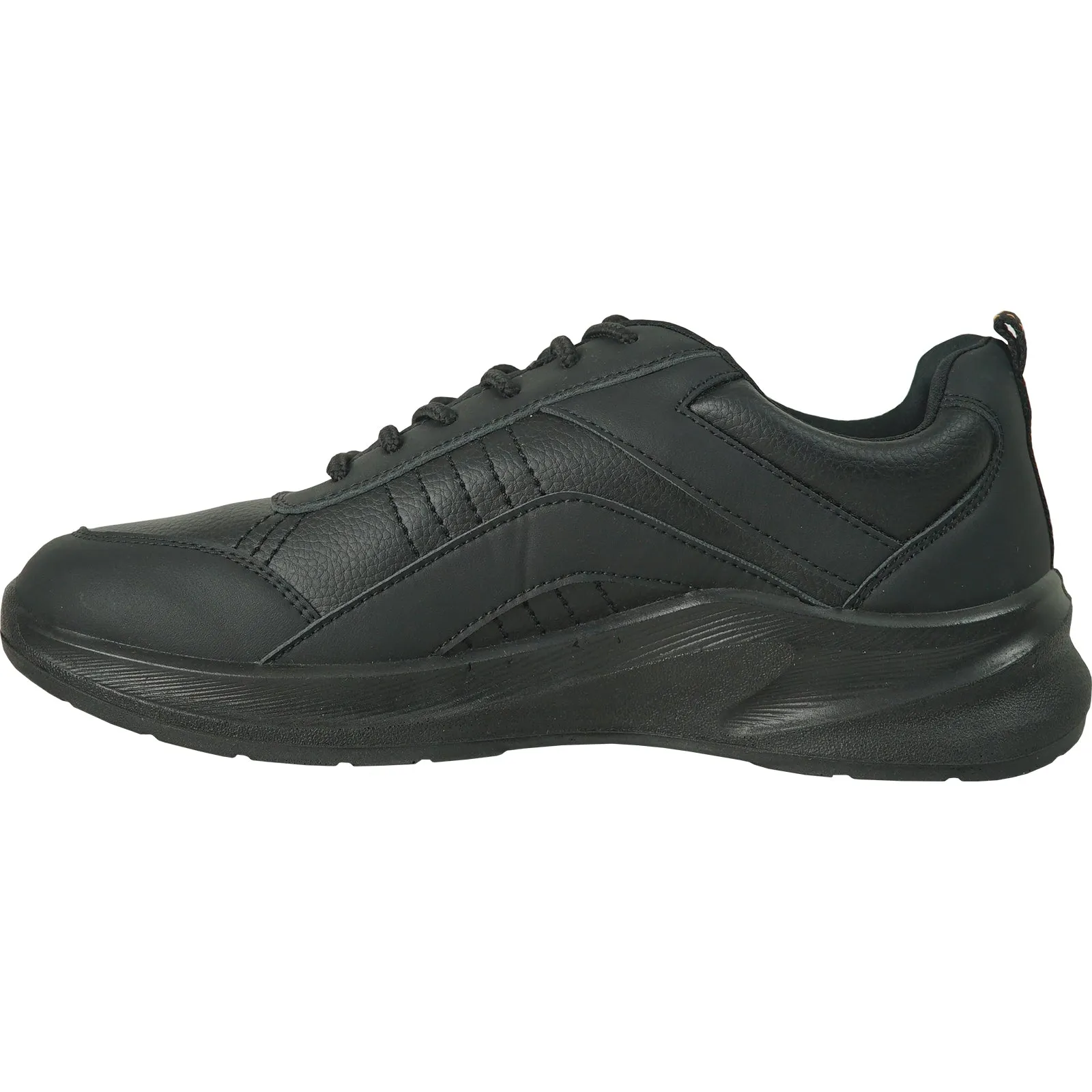 Work Boots Near Me Within 5 Mi VANGELO Women Slip Resistant Shoe ARIA-4 Black  - Wide Width Available