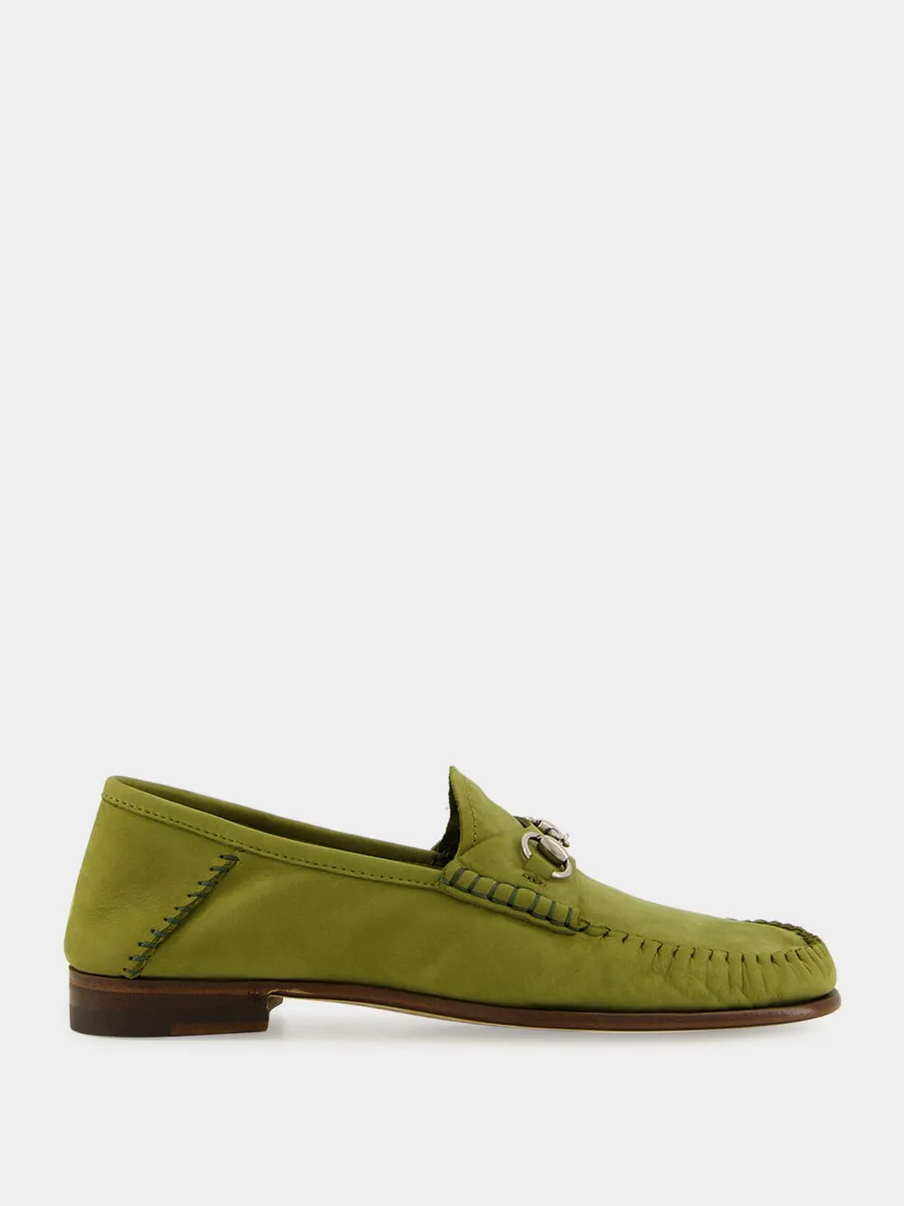Nordstrom Penny Loafers Green Suede Gigi Loafer with Horsebit