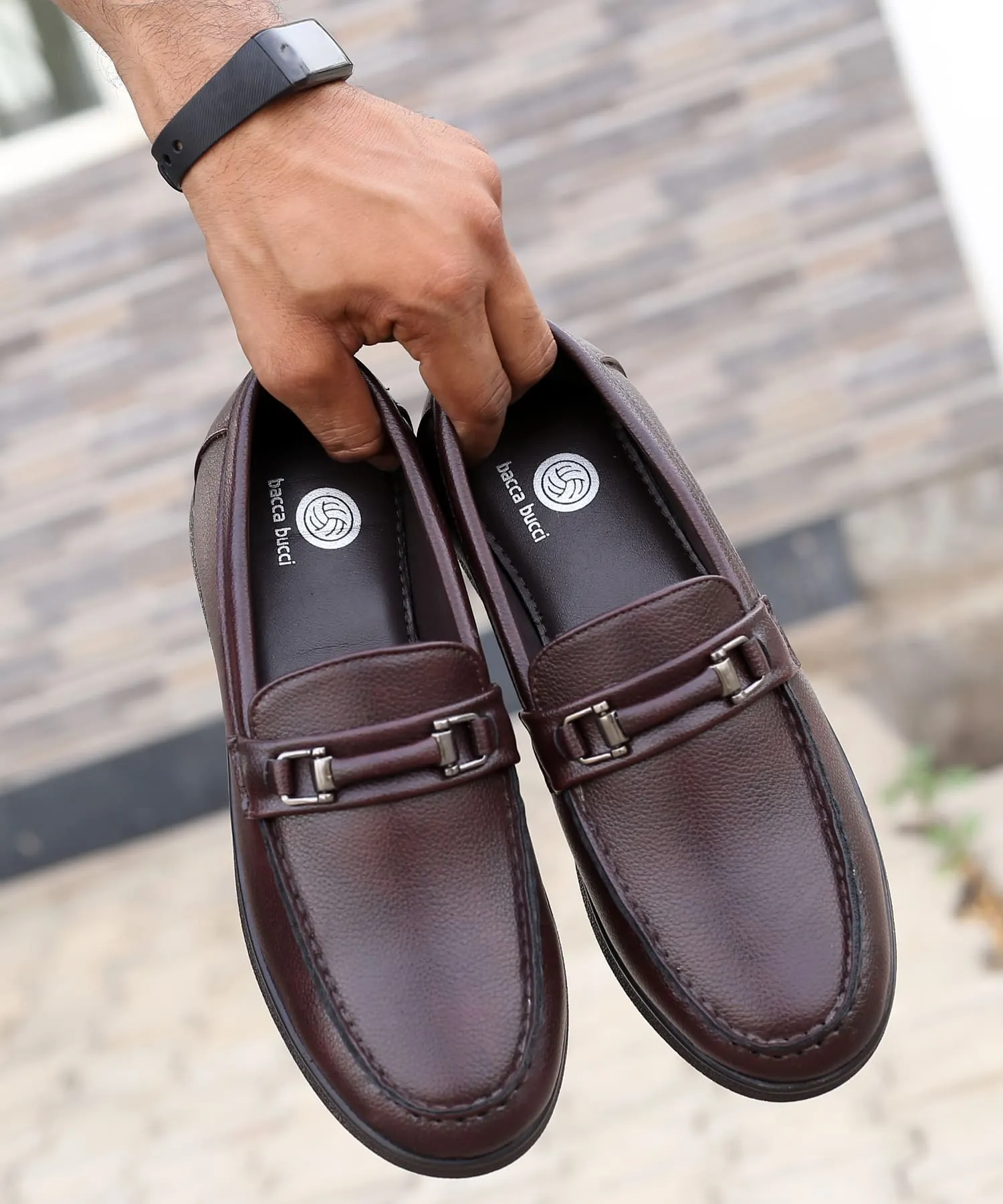 Shiny Loafers Bacca Bucci LISBON Dress Loafer Moccasins Driving Shoes for Men