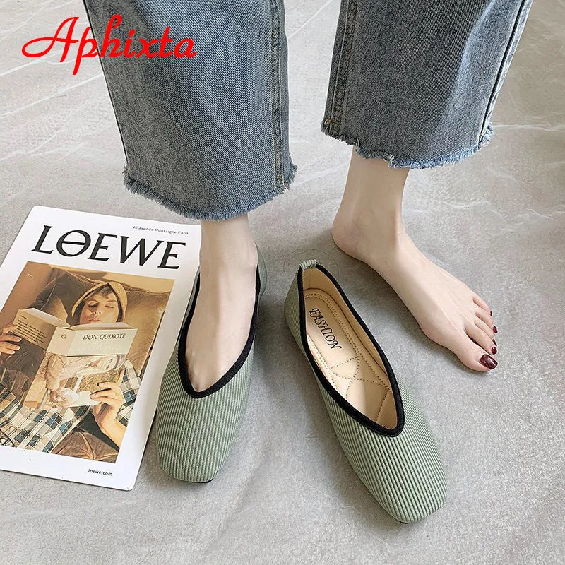 Designer Loafers On Sale Cotton Fabric Flats Shoes Women Yellow Ballerina Socks Shoes