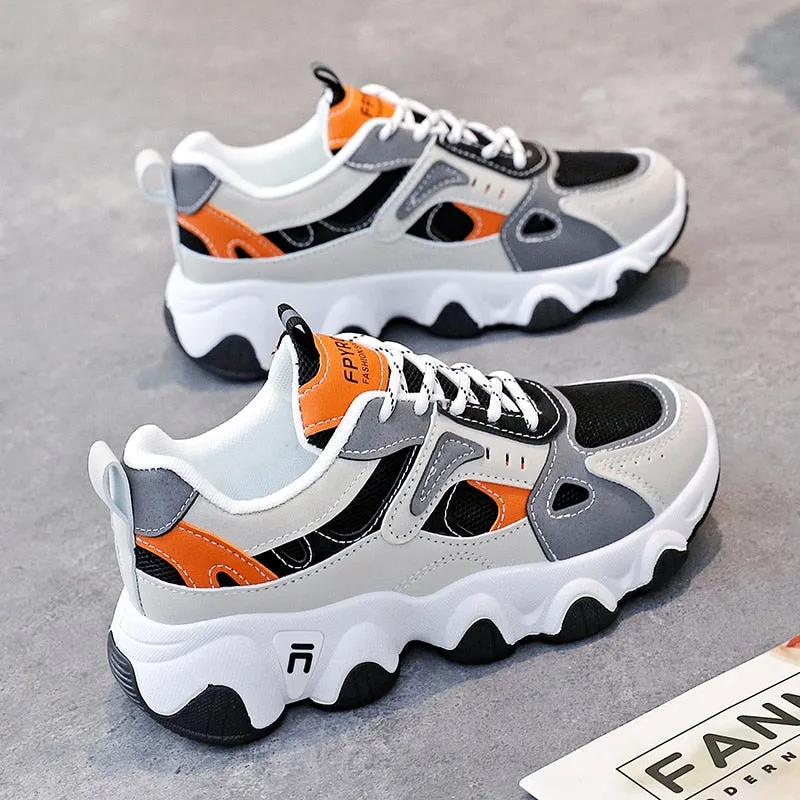 Running Shoes On Springs Casual Shoes Shoes For Women 2023 Women Trainers Thick Sole Women Chunky Sneakers Non-Slip Sports Outdoor Ladies Running Shoes