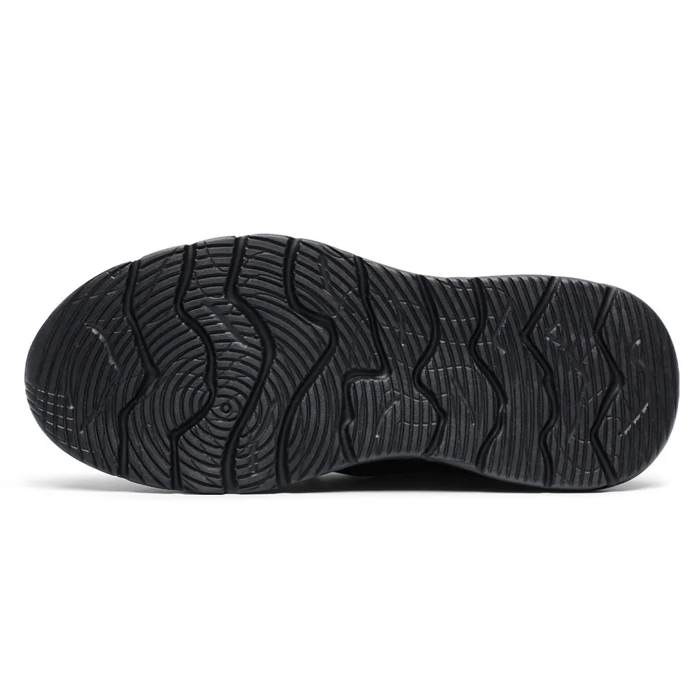 Alexander Mcqueen Sneakers 6CM / 2.36 Inches CMR CHAMARIPA Black Knit Elevator Sneakers -  Breathable Sports Shoes