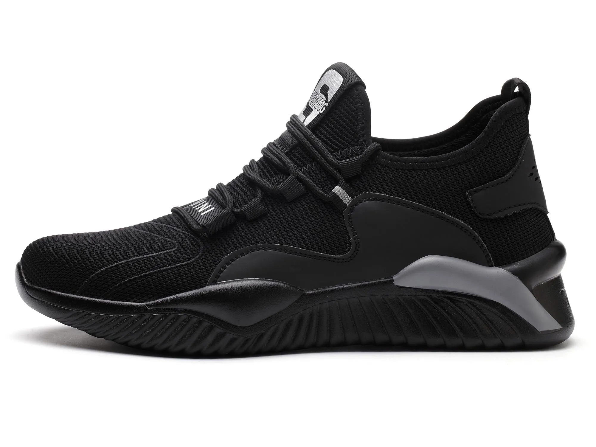 Mens Steel Toe Safety Work Shoes Athletic Industrial & Construction Sneakers Breathable Leather Work Boots