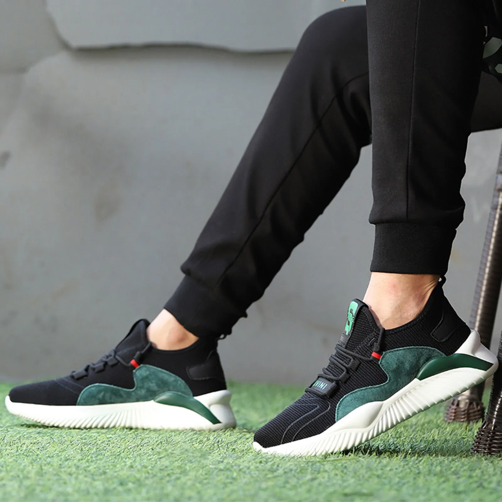 Old Work Boots Mens Steel Toe Safety Work Shoes Athletic Industrial & Construction Sneakers