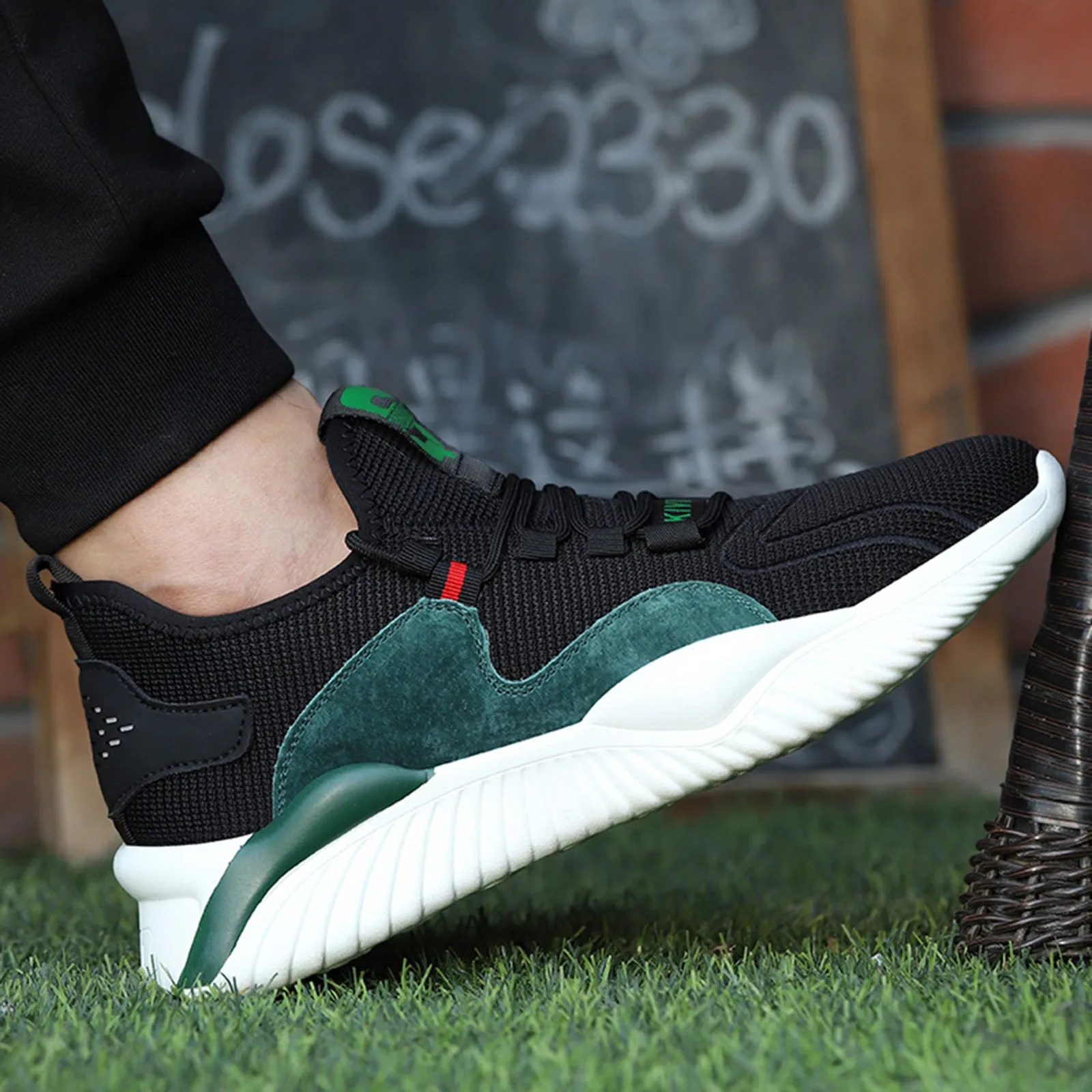 Mens Steel Toe Safety Work Shoes Athletic Industrial & Construction Sneakers Cheap Leather Work Boots