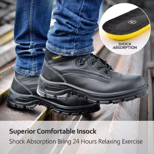 Best Steel Toe Waterproof Insulated Work Boots Tactical Dudes Mens' Steel Toe Boots Black