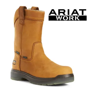 Best Offshore Work Boots ARIAT Men's Turbo Pull-On Waterproof Carbon Toe Work Boot 10027328