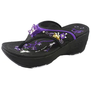Wedge: 8161 Purple Good Cheap Flip Flops