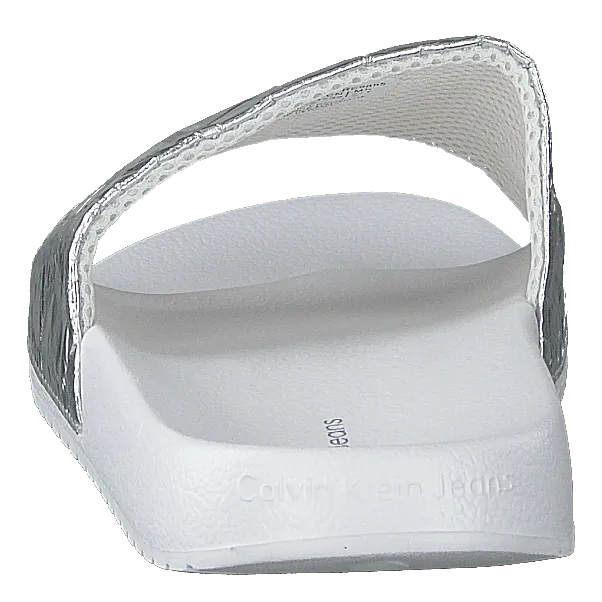 Chantal Metallic Crinkle Alice In Wonderland Flip Flops