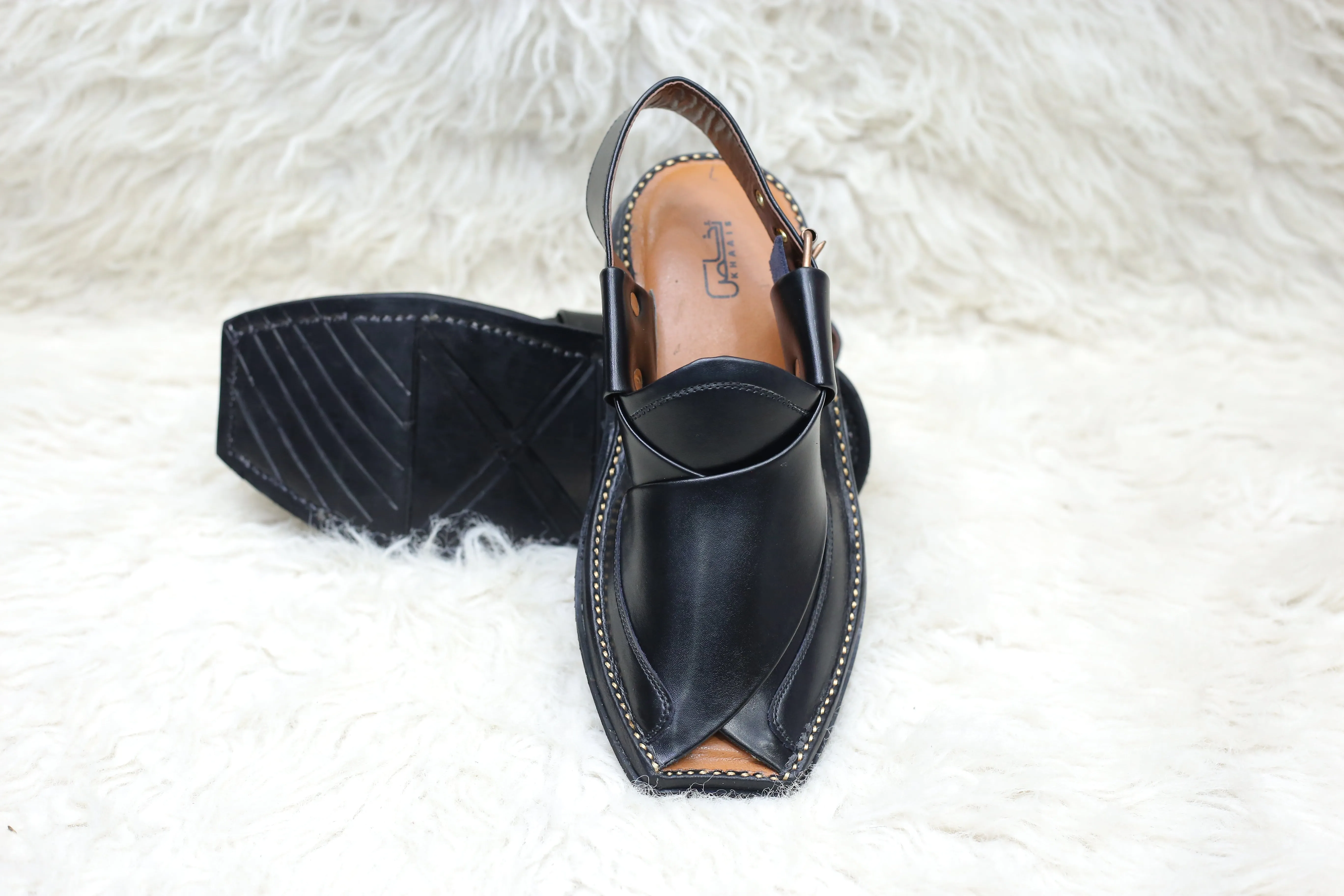 Comfortable Sandals Wedge KHAAIS zalmi - Black