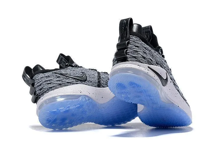 Arch Support Asics Running Shoes Nike Lebron XV 15 Low EP Grey Black White Men Shoes Sale Size US 7-12