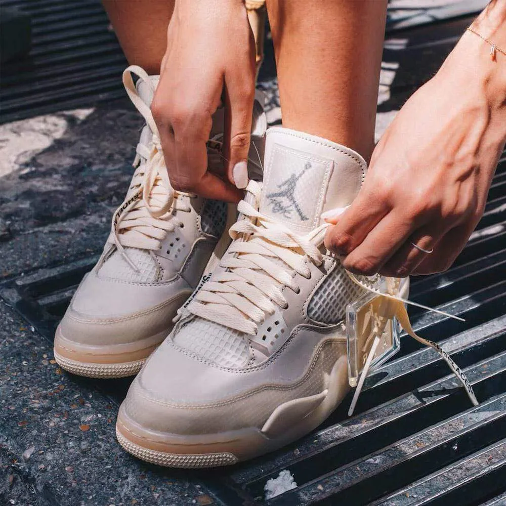 Tennis Court Shoes Asics OFF-WHITE x Wmns Air Jordan 4 SP 'Sail'