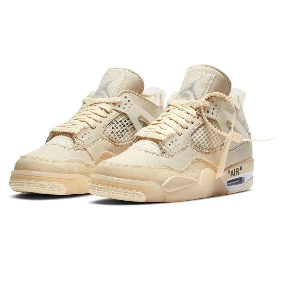 OFF-WHITE x Wmns Air Jordan 4 SP 'Sail' Asics Wrestling Shoes Omniflex