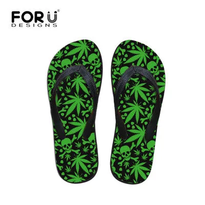 Rainbow Flip Flops From The 80's Women Flat Sandals Brand High Quality Female Summer Flip Flops Skull Rose Women Beach Sandals Slippers Shoes Ladies Footwear