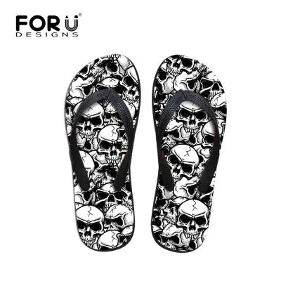 Women Flat Sandals Brand High Quality Female Summer Flip Flops Skull Rose Women Beach Sandals Slippers Shoes Ladies Footwear Dakine Flip Flops