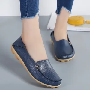 Women Loafers Sheos Ballet Flats Ladies Shoes Genuine Leather Female Spring Moccasins Casual Balleri Pewtertip Oxfords