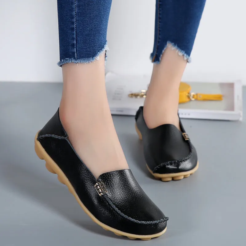 Women Loafers Sheos Ballet Flats Ladies Shoes Genuine Leather Female Spring Moccasins Casual Balleri Tactical Ranger Oxfords