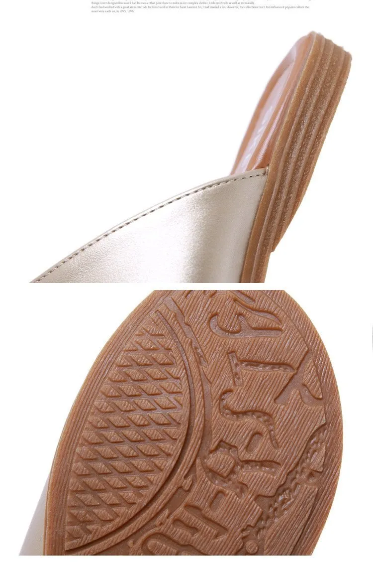 Women Orthopedic Sandals PU Leather Corrector Flip Flops Clip Toe Flat Beach Walking Shoes Inbop Flip Flops