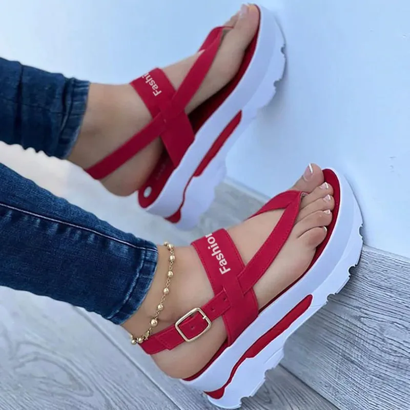 Bride Groom Flip Flops Women Sandals 2022 New Platform Sandals For Summer Wedges Shoes Women Platform Heels Sandalias Mujer Luxury Summer Flip Flops
