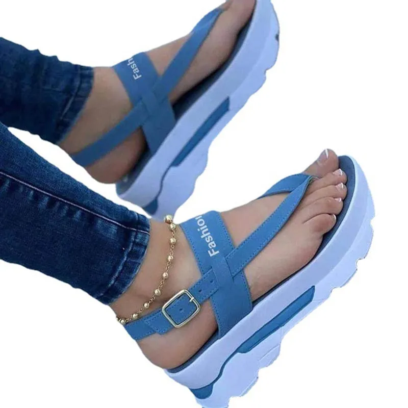 Women Sandals 2022 New Platform Sandals For Summer Wedges Shoes Women Platform Heels Sandalias Mujer Luxury Summer Flip Flops Flip Flops Rubber