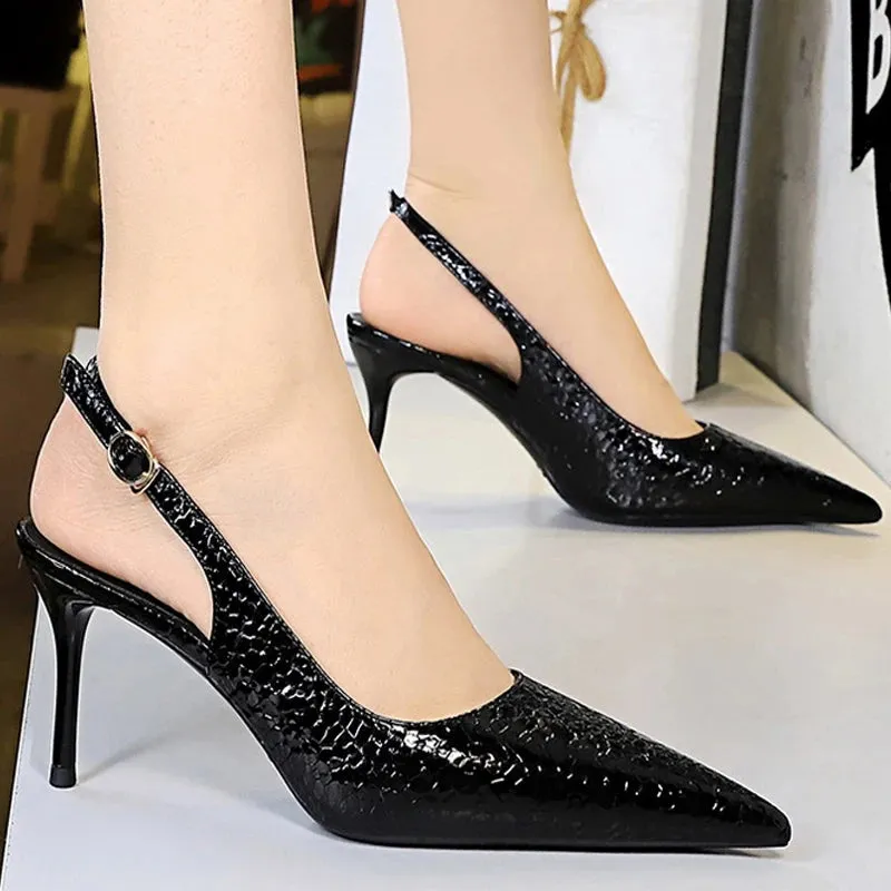 Women Sandals Patent Leather Design Pumps Fashion Heels Sandals Select Rewards Member