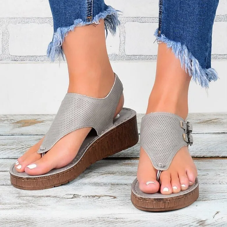 Women Sandals Wedge Heels Sandals Summer Shoes For Women Plus Size Platform Chaussure Femme Casual Wedges Shoes Women Flip Flops Mens Flip Flops With Arch Support