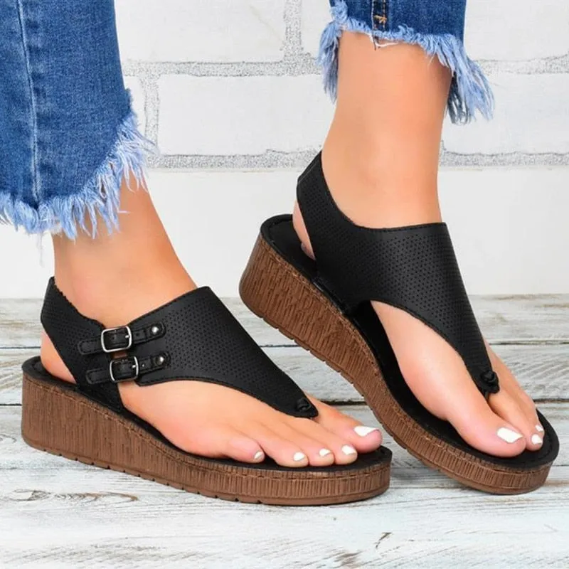 Brasil Flip Flops Women Sandals Wedge Heels Sandals Summer Shoes For Women Plus Size Platform Chaussure Femme Casual Wedges Shoes Women Flip Flops