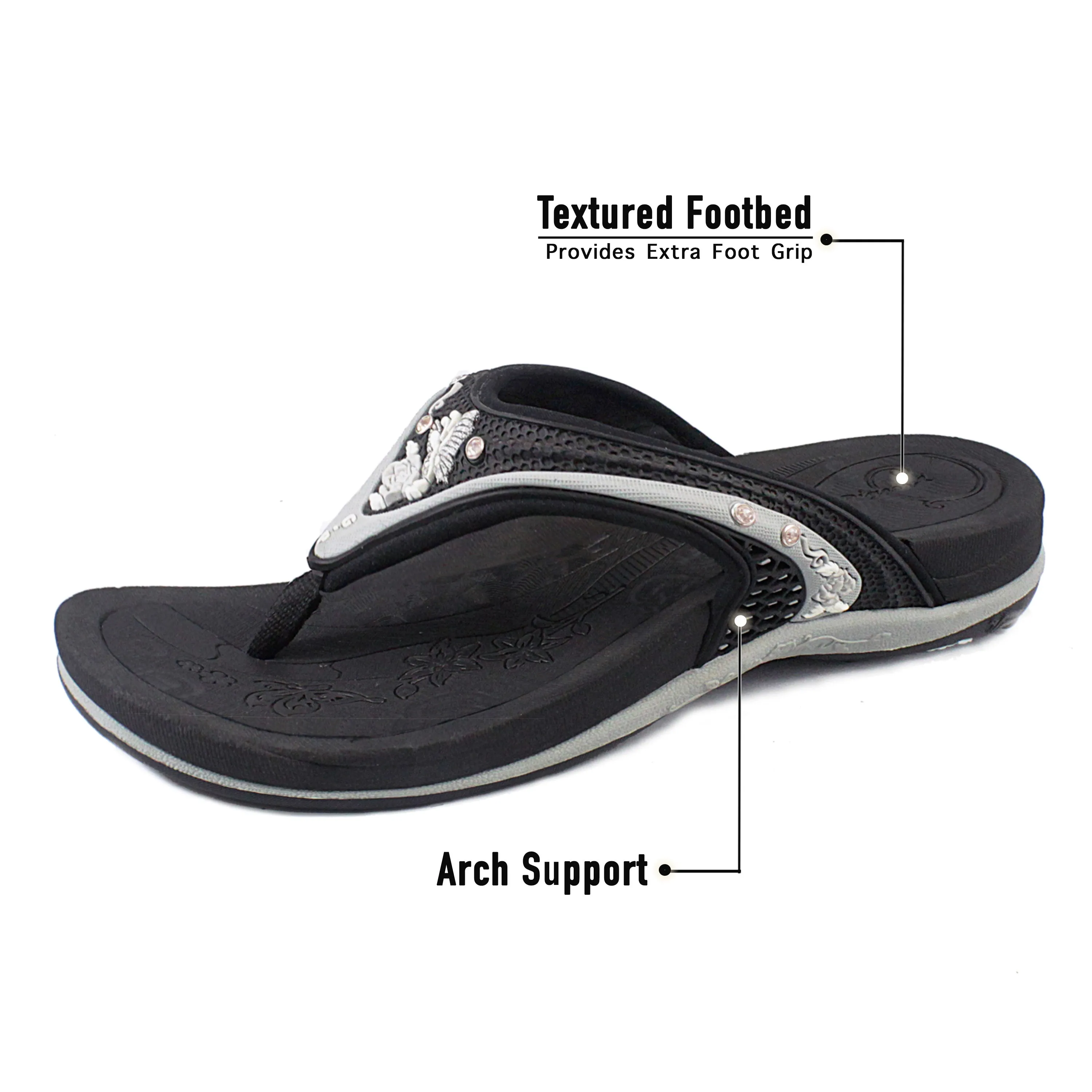 Better In Flip Flops Wooden Sign Women Signature: 5893 Black