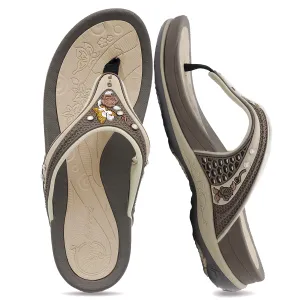 Ice Cream Flip Flops Women Signature: 5893 Brown