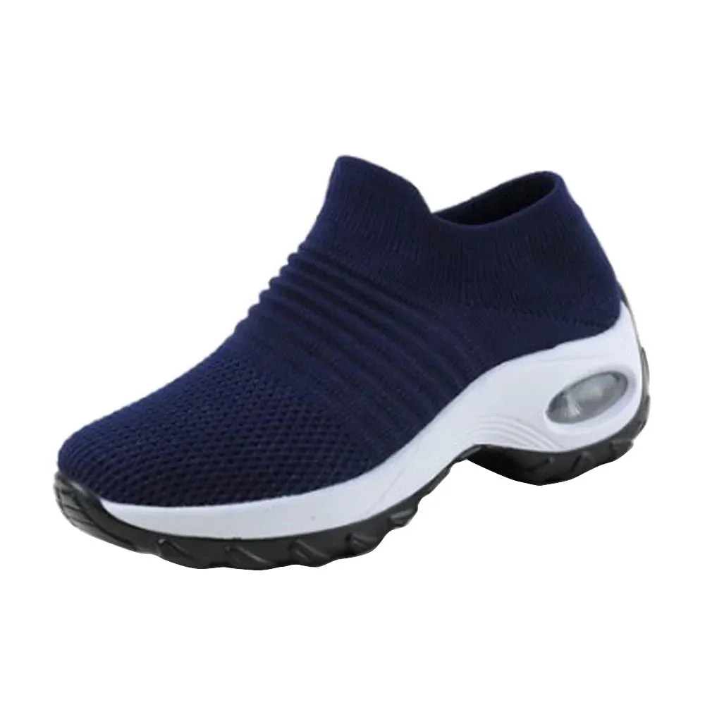 Women Slip-on Sneakers. Breathable, Mesh, Casual, Platform Shoes Lightest Sneakers