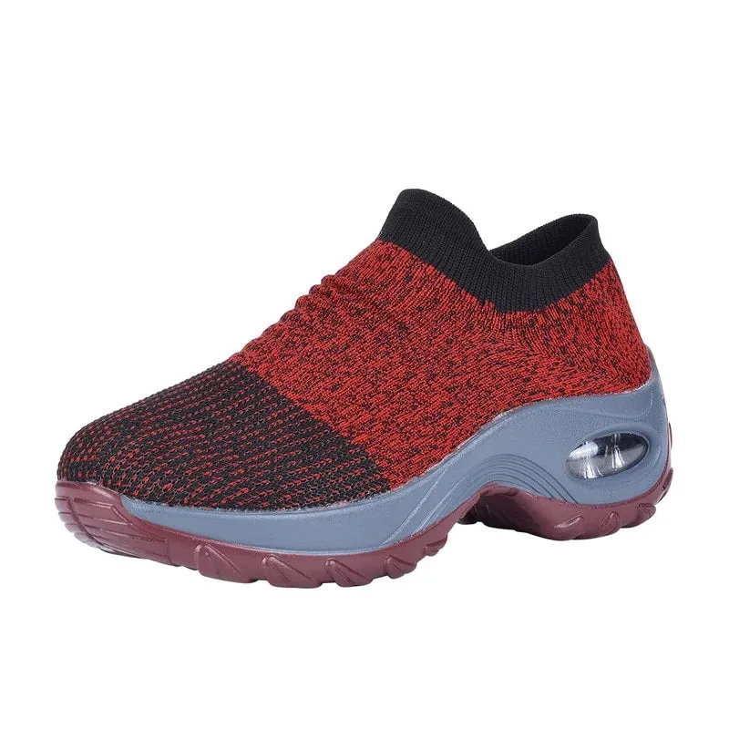 Women Slip-on Sneakers. Breathable, Mesh, Casual, Platform Shoes Sneakers Basketball