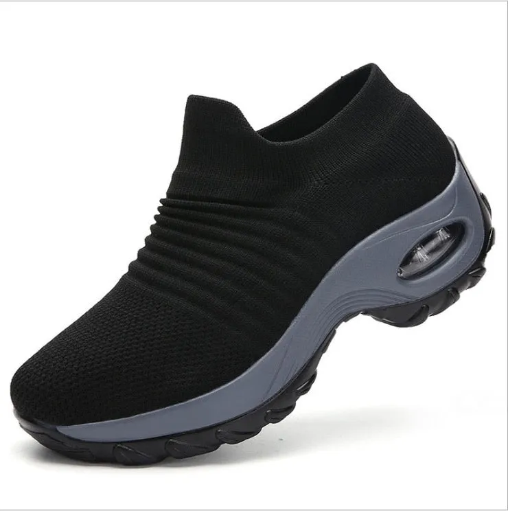 Best Sneakers For City Walking Women Slip-on Sneakers. Breathable, Mesh, Casual, Platform Shoes