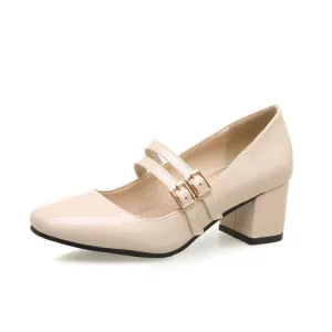 Women's Ankle Strap Mary Jane Block Heel Sandals Sandals Lace Up