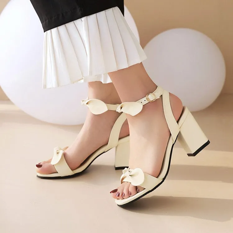 Women's  Butterfly Knot Block Heel Sandals Dream Pairs Sandals