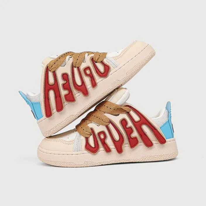 Griffey Junior Sneakers Women's Casual Platform Board Shoes Cartoon Letters Sneakers