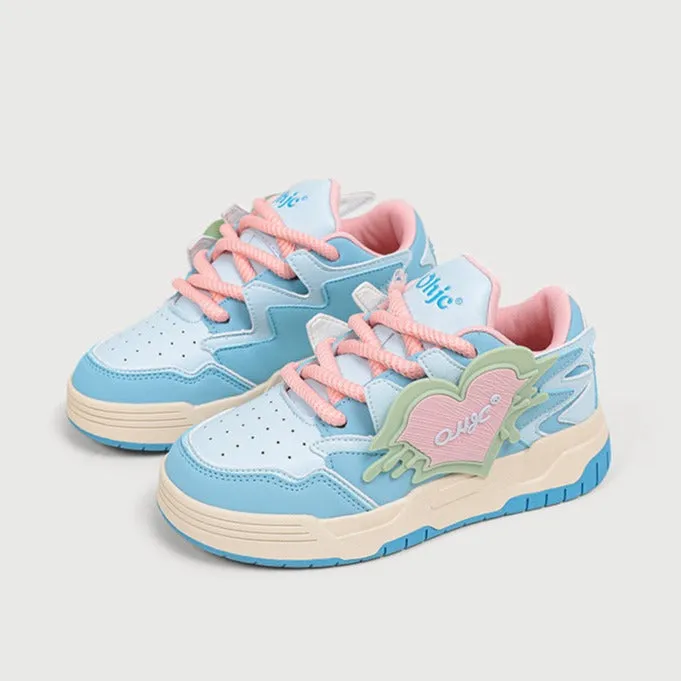 Shoe Stretcher Sneakers Women's Casual Platform Board Shoes Sweet Heart Sneakers