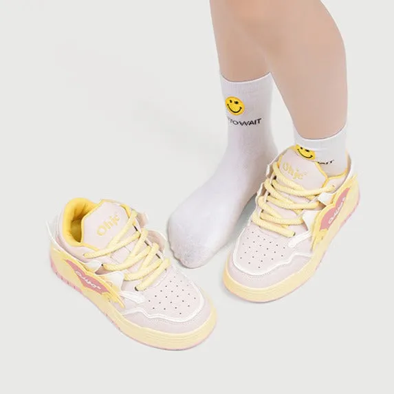 Casual Outfits With Sneakers Women's Casual Platform Board Shoes Sweet Heart Sneakers