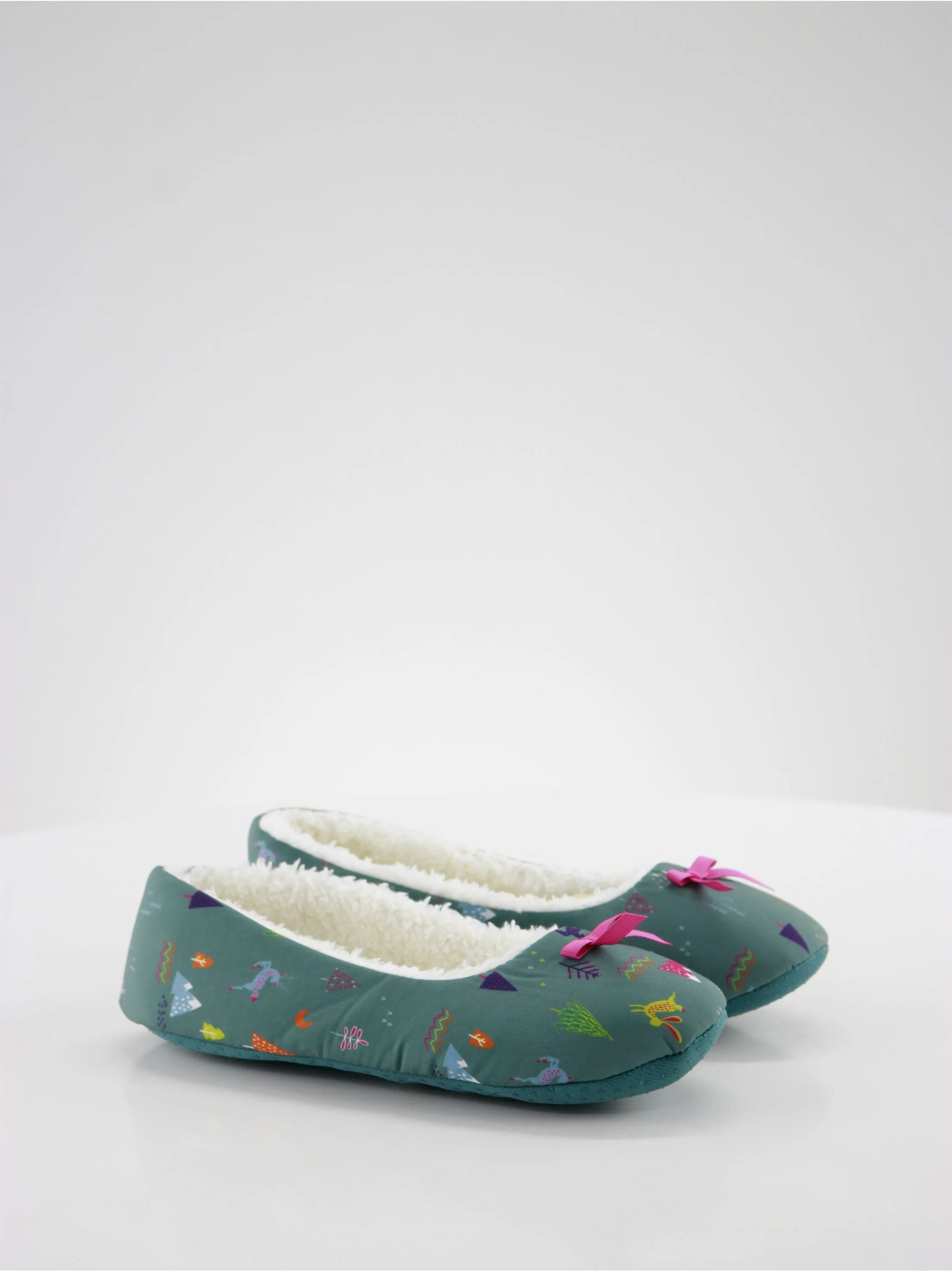 Women's christmas Decoration print Slippers,Green Slippers Of Spider Climbing