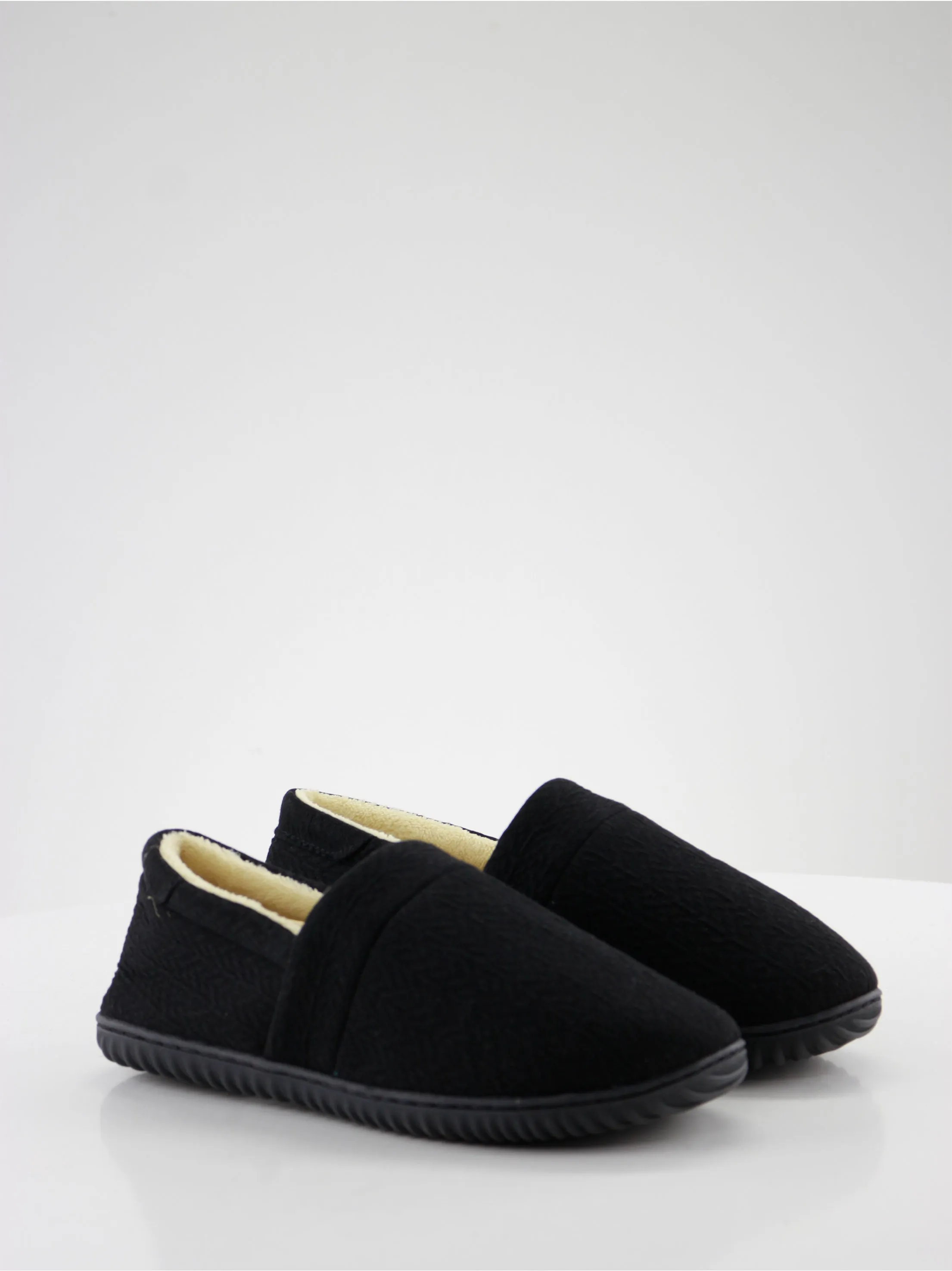 Women's Closed Toe Slip On Flat Slippers,Black Slippers Print