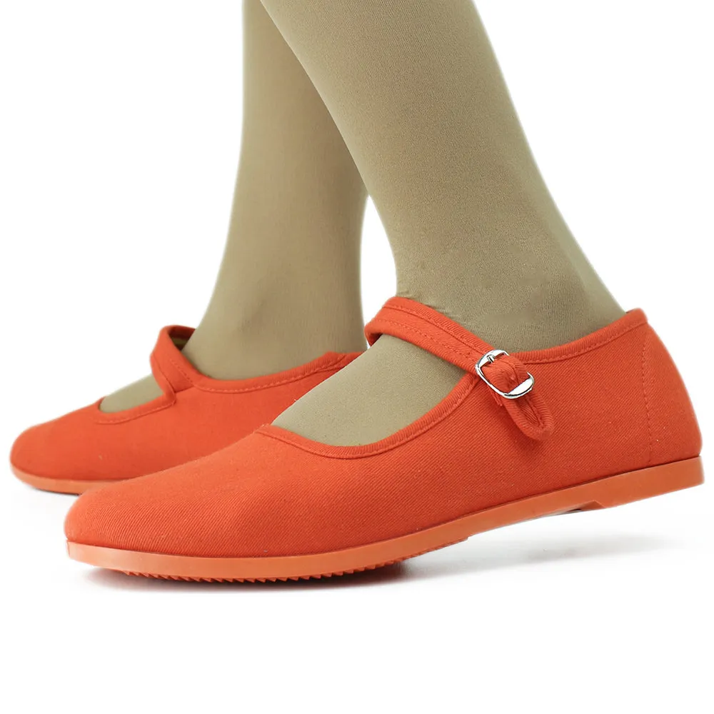 Women's Comfortable Plain Flat,Orange Best Shoes For Flat Feet Walking