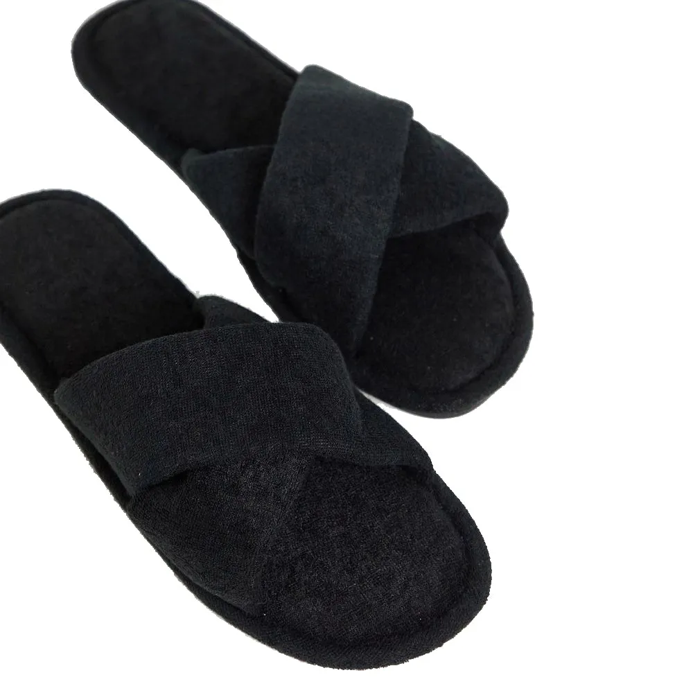 Slippers Wholesale Women's Cross Strap Slipper,Black