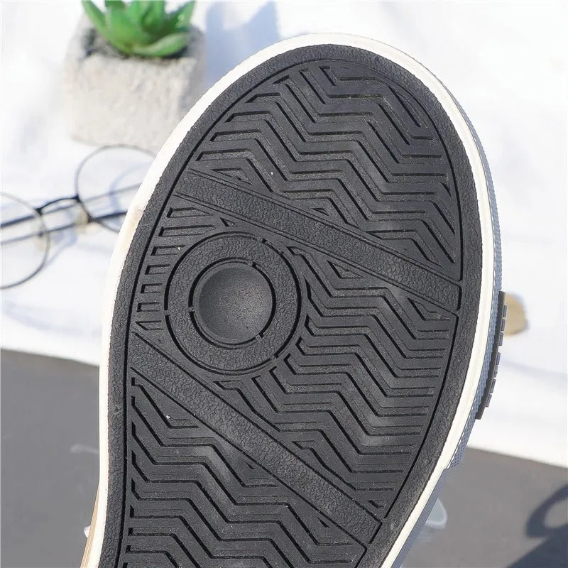 Women's Cute Bear Canvas High top Sneakers Lace up Tennis Shoes Velcro Sneakers