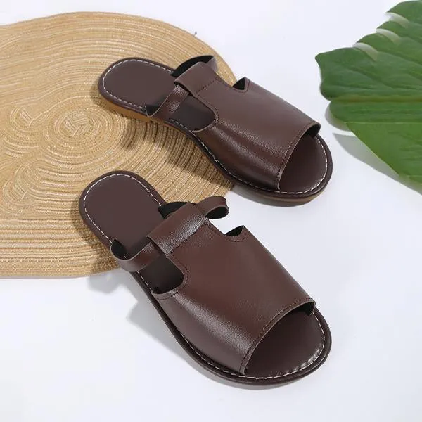 Slippers Band Women's Fashion Hollow Fish Mouth Flat Slippers 94749419S