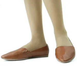 Suede Ballet Flats Shoes Women's Faux Leather Pointed Toe Ballet Flat,Camel