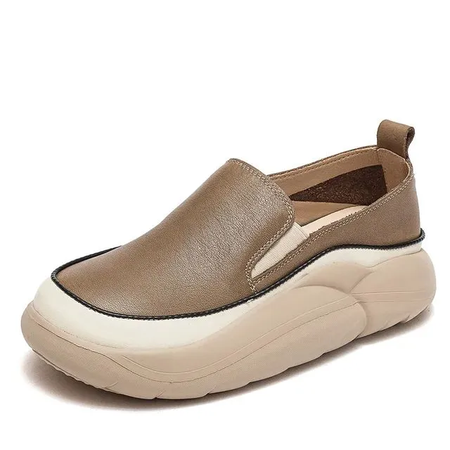 Leopard Print Loafers Women's Flats Loafers Breathable Moccasins Boat Shoes 31661