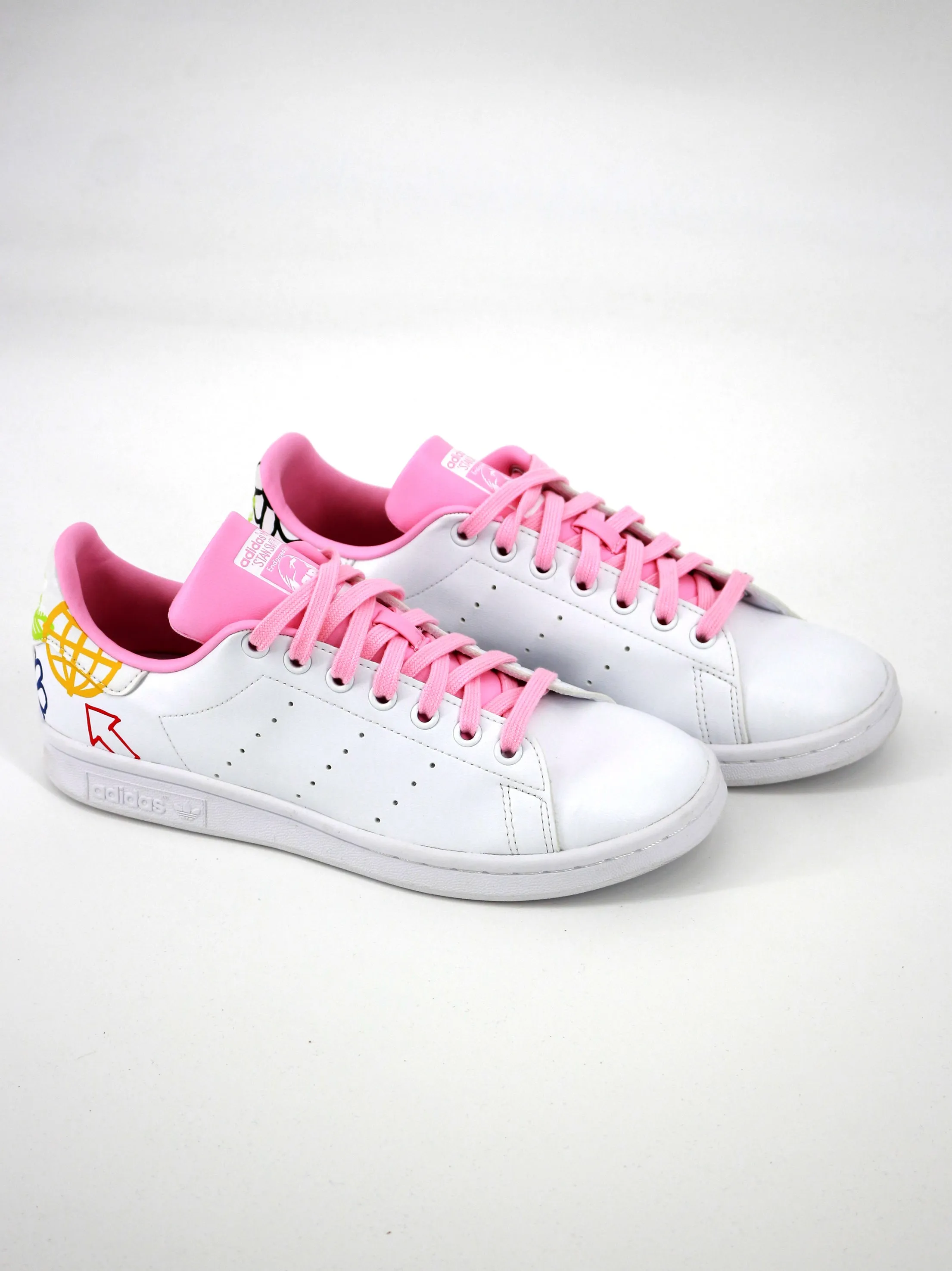 Shoes For Flat Feet Women's Graphic Printed Casual Shoes,White